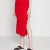 Wal G Reilly Rouched Midi Skirt - Pencil Skirt
