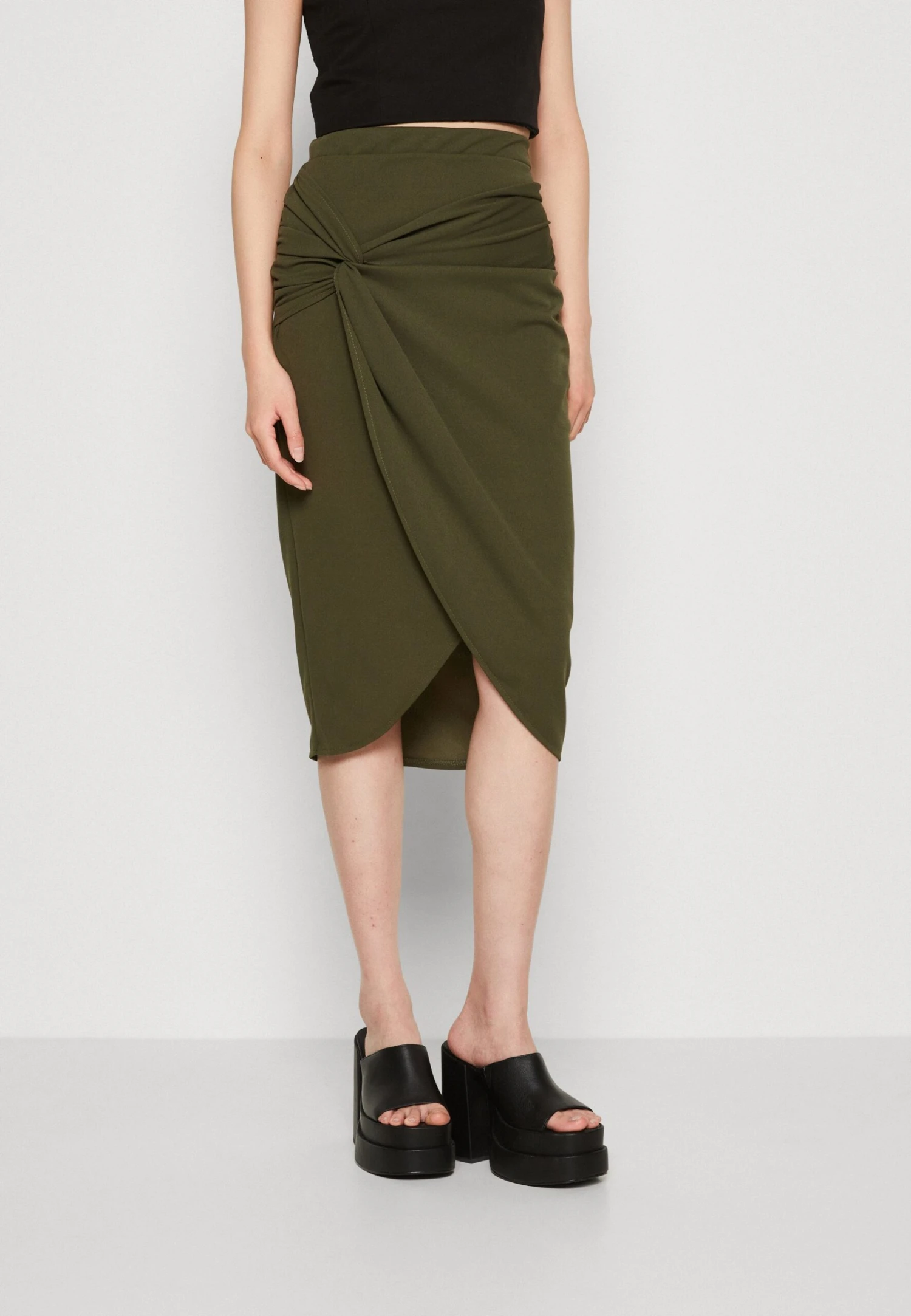 Wal G Aliya Knot Midi Skirt - Pencil Skirt 1 Wal G Aliya Knot Midi Skirt - Pencil Skirt