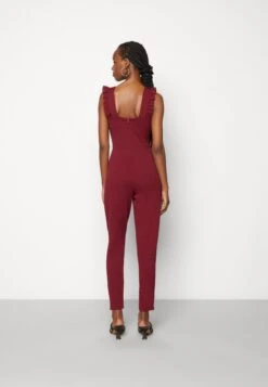 Wal G Rayna Ruffled- Jumpsuit - Berry Wine 8 Wal G Rayna Ruffled- Jumpsuit - Berry Wine -Wal G 67ea17d5da404c919538168036a2d1d1