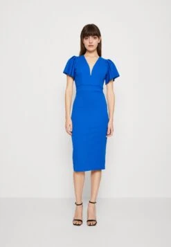Wal G Antalya Ruffle Midi - Cocktail Dress / Party Dress - Electric Blue