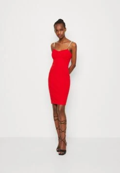 Wal G Valentines Valentina Bodycon Mini - Jersey Dress - Red