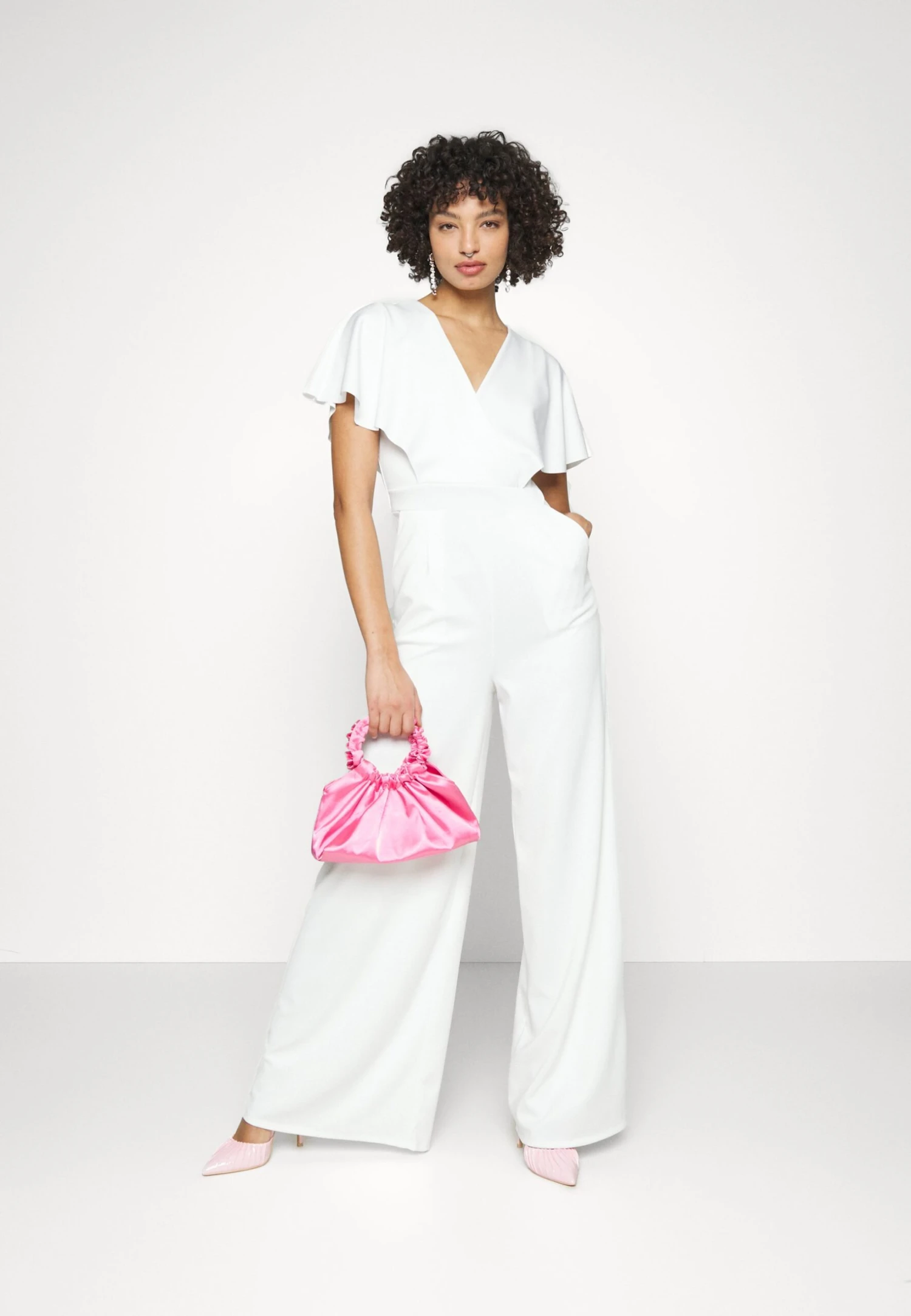 Wedding Betty V Neck Wrap - Jumpsuit - White 2 Wedding Betty V Neck Wrap - Jumpsuit - White - Image 2