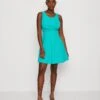 Wal G Jaqueline Skater Dress - Jersey Dress - Tiffany Blue