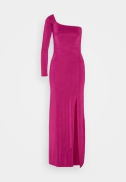 Wal G Arrabella One Sleeve Maxi - Jersey Dress - Magenta -Wal G 753e07ca56eb470db04999177f4d0e8a