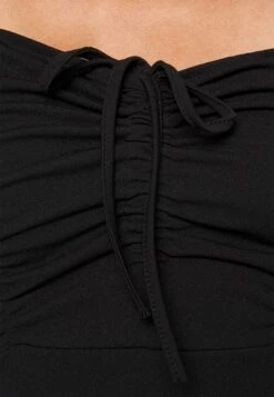 Cyndee Front Tie Midi Dress - Jersey Dress - Black -Wal G 78dc83b3f5c64b509e6bd350020e6978