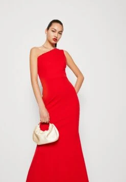 Wal G Wendy One Shoulder Maxi Dress - Jersey Dress - Red -Wal G 792770ad2bee46eda23d14c8943a5ec8