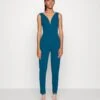 Wal G V Neck - Jumpsuit - Dark Teal Blue