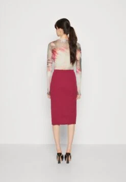 Wal G Valentines Heart Midi Skirt - Pencil Skirt -Wal G 7e3123c7a9914eebbdecb3413afd9347
