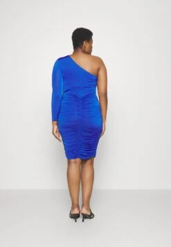 Betty One Sleeve Midi - Jersey Dress - Electric Blue -Wal G 8136178ab80d4c64b29334da047b3013