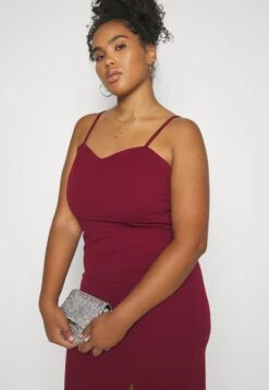 Ray Bow Midi - Shift Dress - Wine -Wal G 8575de519f1f4bf8a1851c940cdeeaf0