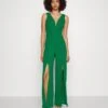 Wal G Steven Front Slit - Jumpsuit - Leaf Green