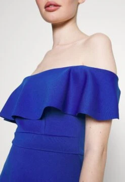 Wal G Minny Ruffle Skater - Cocktail Dress / Party Dress - Electric Blue -Wal G 8ab1c55f09764e648ffeb21da73b77d0