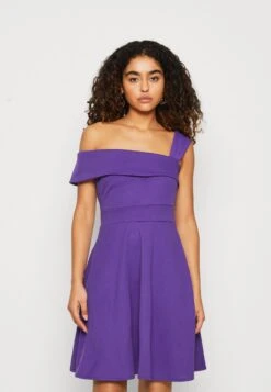 Wal G Noelle Off The Shoulder Skater - Jersey Dress - Purple