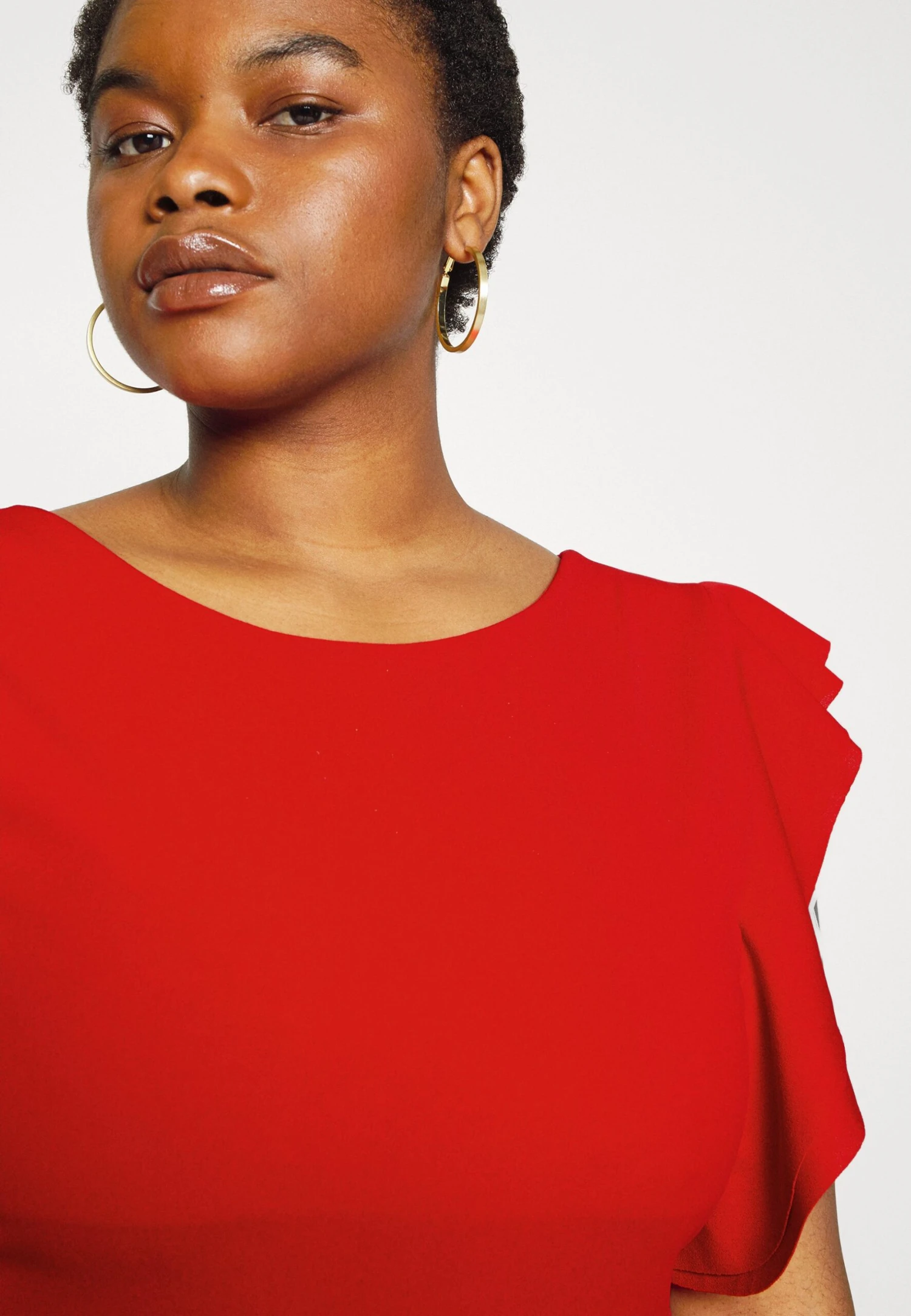 Rusie Ruffle Midi - Cocktail Dress / Party Dress - Red 6 Rusie Ruffle Midi - Cocktail Dress / Party Dress - Red - Image 6