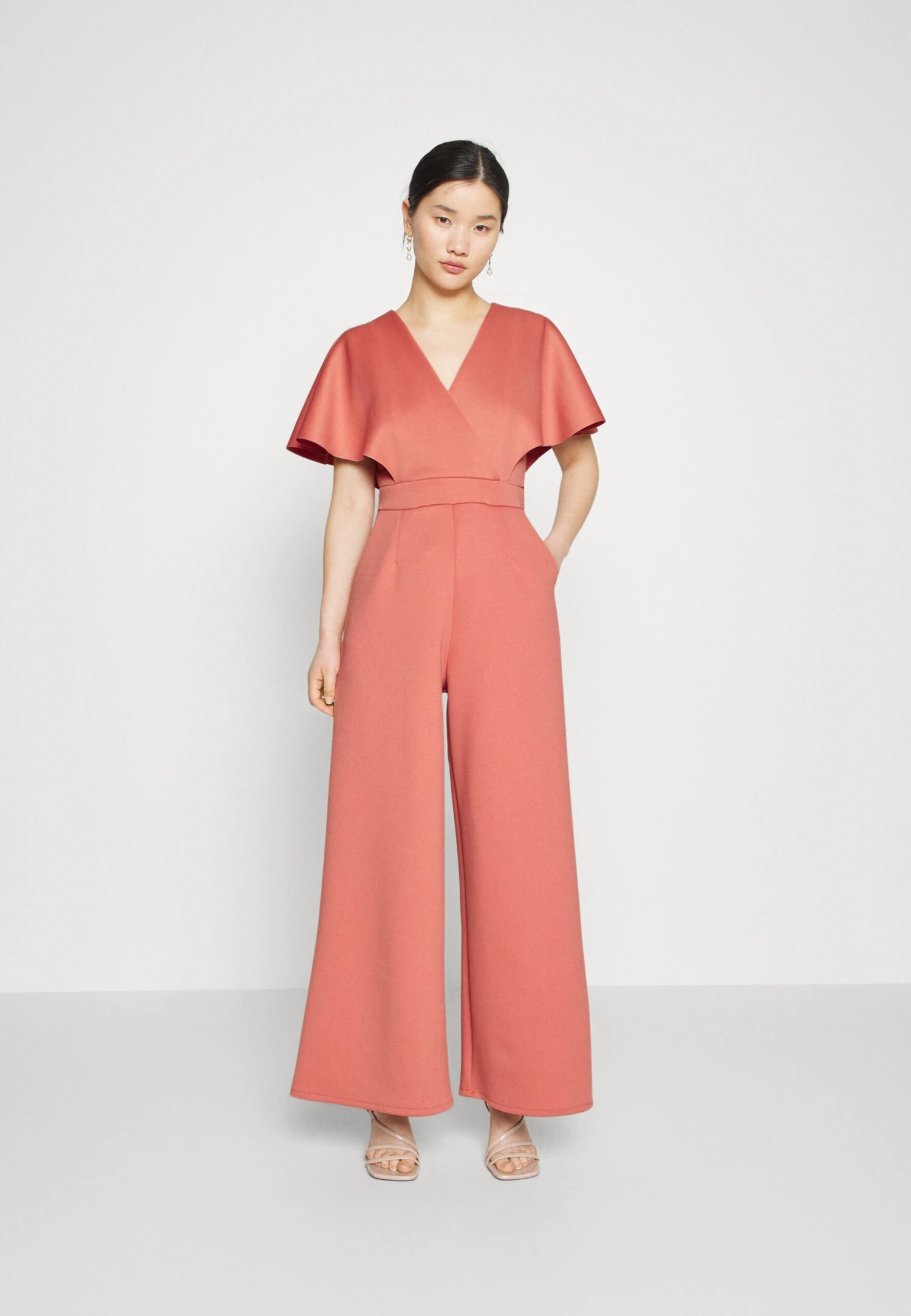 Wedding Petite Betty Wrap Jumpsuit - Jumpsuit - Rosa 1 Wedding Petite Betty Wrap Jumpsuit - Jumpsuit - Rosa