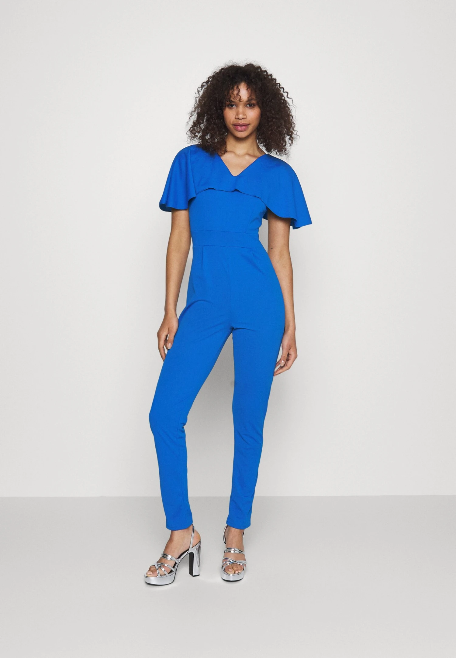Liyavi Cape Sleeve- Jumpsuit - Electric Blue 2 Liyavi Cape Sleeve- Jumpsuit - Electric Blue - Image 2