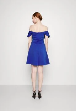 Wal G Minny Ruffle Skater - Cocktail Dress / Party Dress - Electric Blue -Wal G 9622ef4591c2428b9d29034b8454dc41