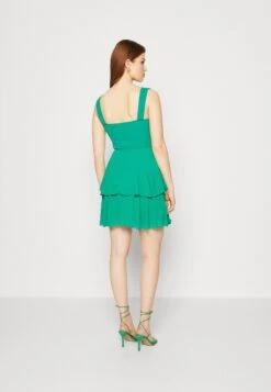 Wal G Cruise Collection Abigail Ruffle Mini - Cocktail Dress / Party Dress - Leaf Green -Wal G 96a45ff3129242fda556f00e95098422