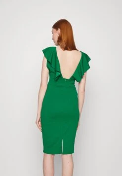 Wal G Himani V Neck Midi Dress - Shift Dress - Leaf Green -Wal G 97202d391811482ab588e14566084da3