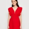 Wal G Lucia V Neck Frill Sleeve Skater Dress - Jersey Dress