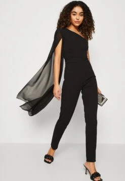 Wal G Loura Cape Sleeve - Jumpsuit - Black 9 Wal G Loura Cape Sleeve - Jumpsuit - Black -Wal G 990500c8c894437489ff39b23a39ec19