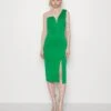 Wal G Bella Of Shoulder Midi - Cocktail Dress / Party Dress - Leaf Green