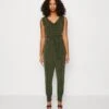 Wal G Ronny Slough Neck - Jumpsuit - Olive Green