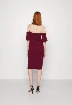 Wal G Cylon Off Shoulder Midi Dress - Cocktail Dress / Party Dress - Berry Wine 8 Wal G Cylon Off Shoulder Midi Dress - Cocktail Dress / Party Dress - Berry Wine -Wal G a5111abb52b94435be525677c9e3832d