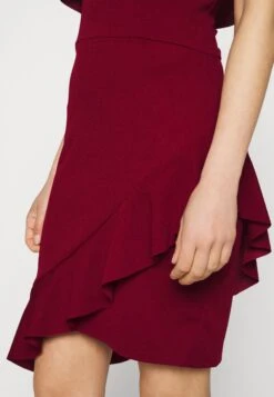 Revra Strappy Frill Skater - Jersey Dress - Berry Wine -Wal G a69eac227a7e432894e7fc30caa95eaf