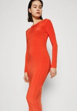 Wal G Dash Panel Midi - Jersey Dress - Orange -Wal G a7cf792a22ce4522840bfff2e7e85863