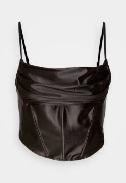 Wal G Christian Corset Crop - Top - Black -Wal G afb3b369c06344a884d3db55c9ef7024