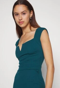 Wal G Nora Midi Dress - Jersey Dress - Dark Teal Blue -Wal G b01a2887edcc42d7b2330b89afa68fc2