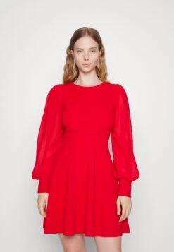 Wal G Kat Sleeve Dress - Day Dress - Red
