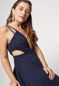 Milly Strap Skater - Cocktail Dress / Party Dress - Navy Blue -Wal G b11cfff20ac1444c8baace9facd45584