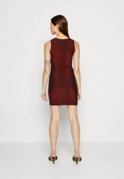 Wal G Exclusive Nye Glitter Disco - Jersey Dress - Wine -Wal G b23ba2cfb91344f8b8d90fc07f38c8db