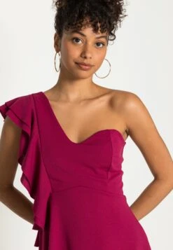 Wal G One Shoulder Skater Dress - Jersey Dress - Magenta 9 Wal G One Shoulder Skater Dress - Jersey Dress - Magenta -Wal G b31722b0fa9643d6b099dfbe62449d61