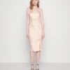 Wal G Wedding Alma V Neck Midi - Jersey Dress - Light Pink