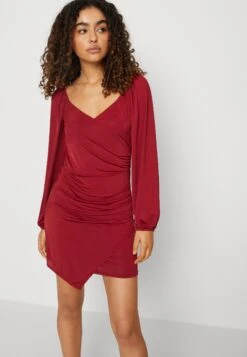 Wal G Trinity Mini - Jersey Dress - Burgundy -Wal G bbf898728d7148cfa5c2594249573ea6