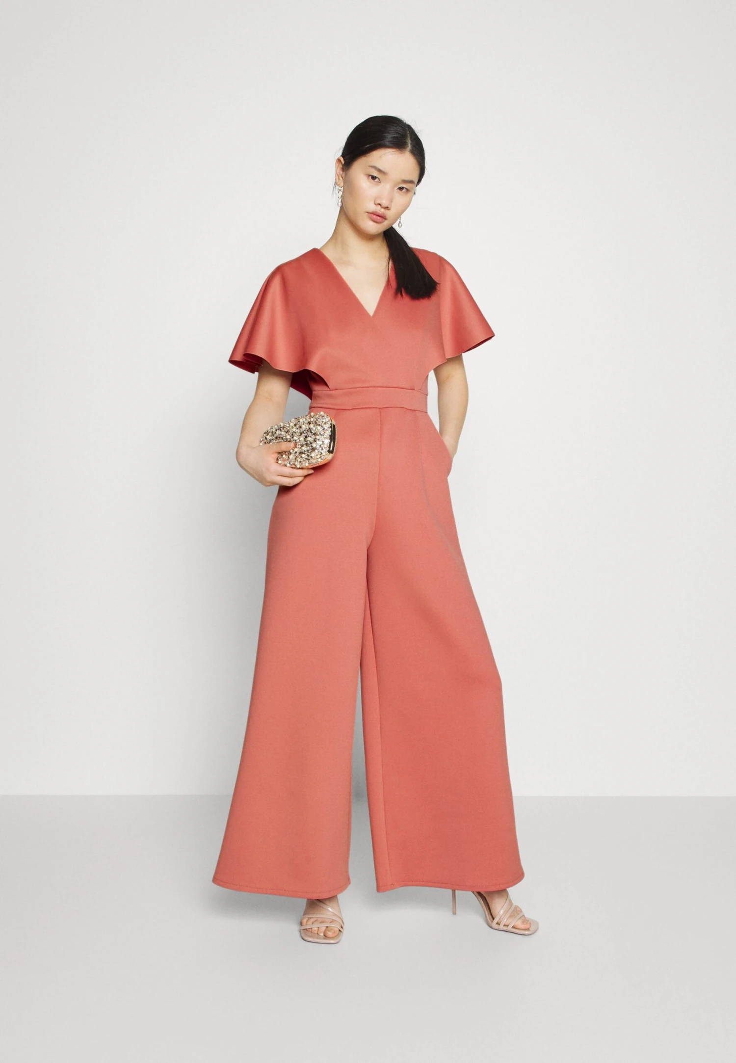 Wedding Petite Betty Wrap Jumpsuit - Jumpsuit - Rosa 2 Wedding Petite Betty Wrap Jumpsuit - Jumpsuit - Rosa - Image 2