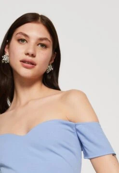 Wal G Rish Off Shoulder Maxi - Jersey Dress - Powder Blue -Wal G bf612901dbec459db85098d596ce5ba5