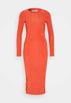 Wal G Dash Panel Midi - Jersey Dress - Orange -Wal G c316ef0ef93f47c889ae46cd17e167cf