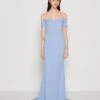 Wal G Rish Off Shoulder Maxi - Jersey Dress - Powder Blue
