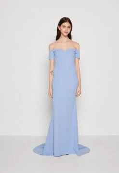 Wal G Rish Off Shoulder Maxi - Jersey Dress - Powder Blue