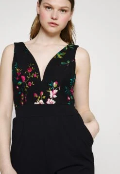 Wal G Print Contrast Plunge - Jumpsuit -Wal G c93c98c3cc7f4b9eb26c2ad629a7df42