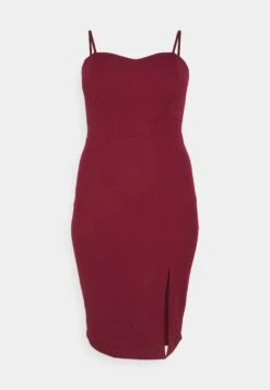 Ray Bow Midi - Shift Dress - Wine -Wal G c9f3007946a245619dadb8d557dff711