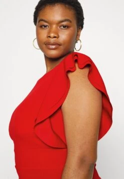 Rusie Ruffle Midi - Cocktail Dress / Party Dress - Red 9 Rusie Ruffle Midi - Cocktail Dress / Party Dress - Red -Wal G cc7701c4b1234598b47a5e4306a9959b