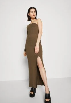 Wal G Party Ash One Shoulder Maxi - Jersey Dress - Khaki Green -Wal G ceb1617ee5f44752bc8445a9b3f6aa62
