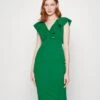 Wal G Himani V Neck Midi Dress - Shift Dress - Leaf Green