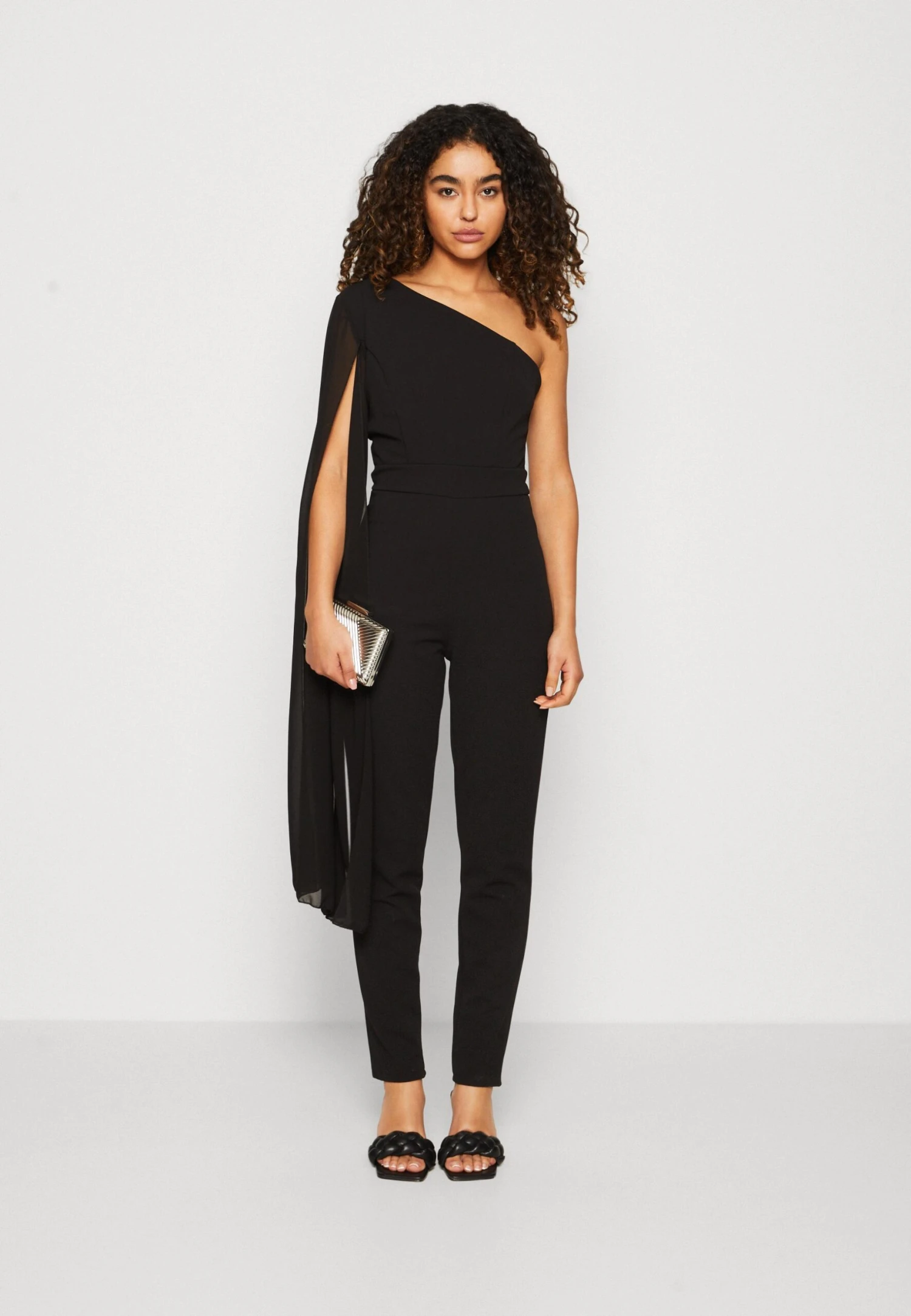 Wal G Loura Cape Sleeve - Jumpsuit - Black 2 Wal G Loura Cape Sleeve - Jumpsuit - Black - Image 2