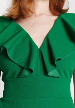 Wal G Himani V Neck Midi Dress - Shift Dress - Leaf Green -Wal G d6fbb7a5bb8245d3ad7c1b89783f9aa7